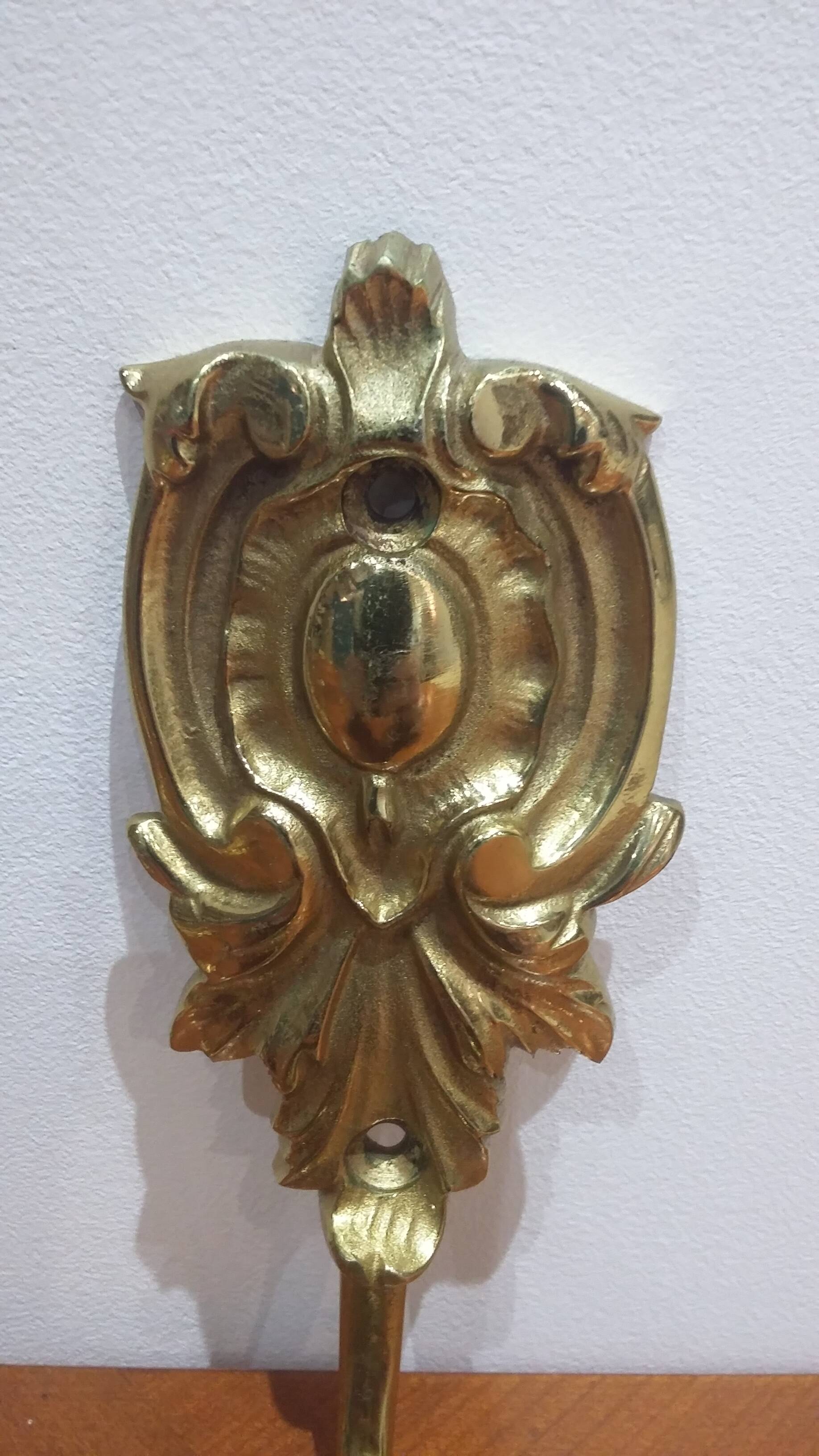 Set of 5 Brass Hooks