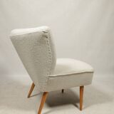 Vintage cocktail chair beige boucle expo 58