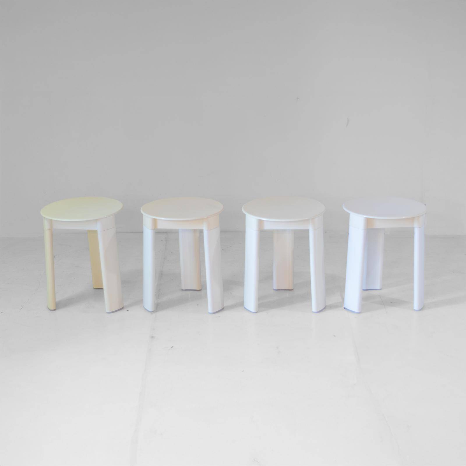Italian Space Age Plastic Stools by Olaf von Bohr for Gedy, set of four