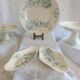Antique 19th Century French Longwy Mignon Ironstone Dinner Service – Blue Green