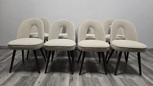 Chaises de salle à manger d'Antonin Suman, années 1960, ensemble de 8
