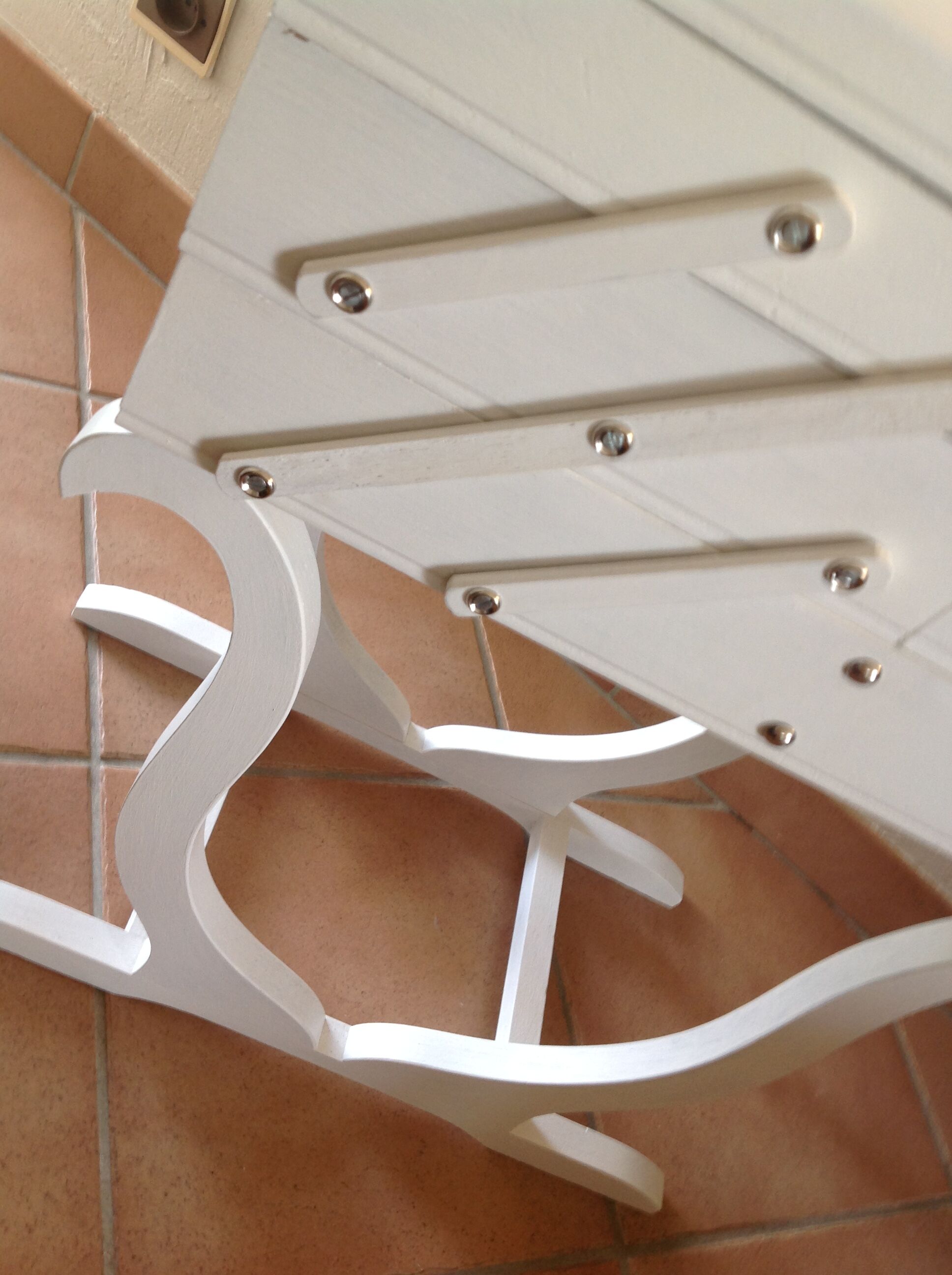 Worker painted wooden art deco form