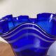vase mouchoir bleu cobalt