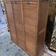 Triple notary filing cabinet in oak 1960