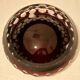Cut Overlay crystal ashtray Bohemian crystal factory with three notches cigarettes - perfect condition