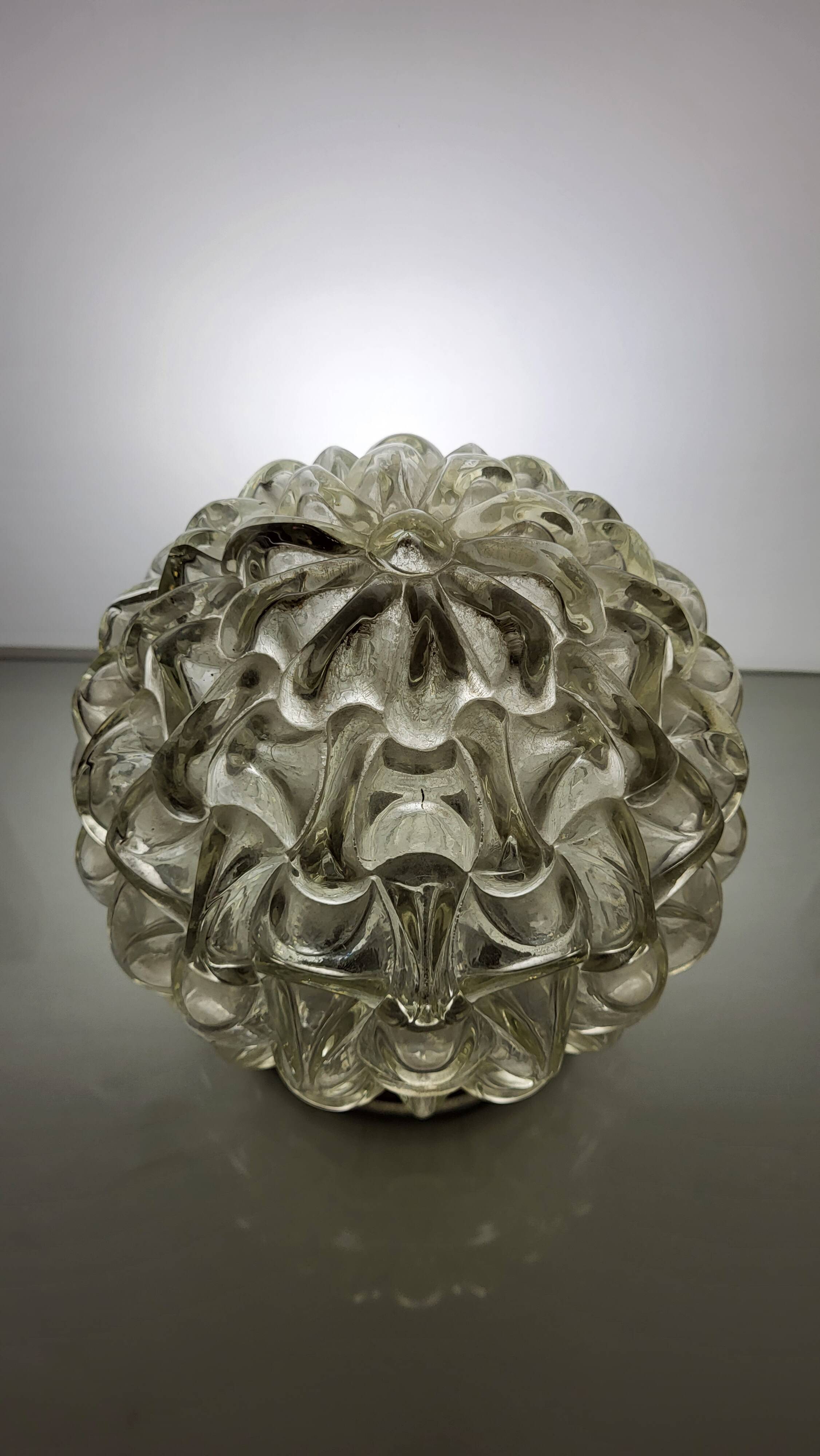 Bubble ceiling lamp in molded glass