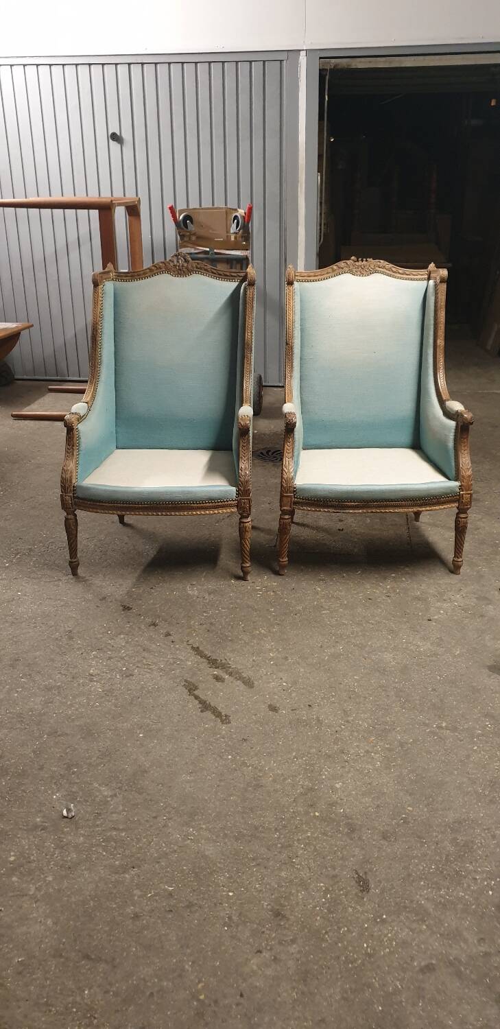 2 Louis XVI shepherdess armchairs