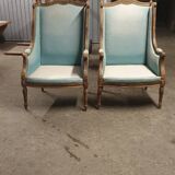 2 Louis XVI shepherdess armchairs