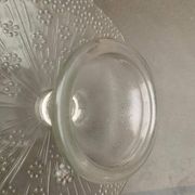 Plateau à gâteau en verre scandinave vintage
