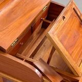 20th century Davenport desk with walnut piano top