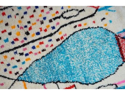 Colorful Berber Carpet 255x146cm