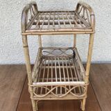 Rattan side table