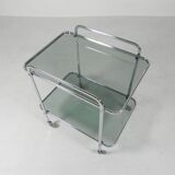 Vintage chrome serving trolley, 1960s