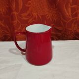 Pitcher in red enamelled sheet metal
