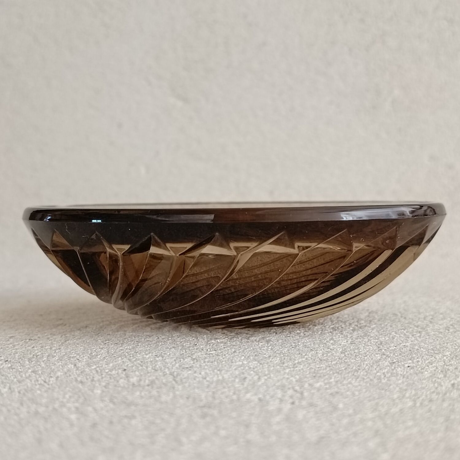 Smoked glass ashtray