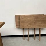 Large extendable solid oak farm table