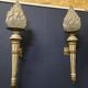 Pair of wall sconces in Louis XVI style – decorative torches