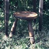 Tabouret tripode bois
