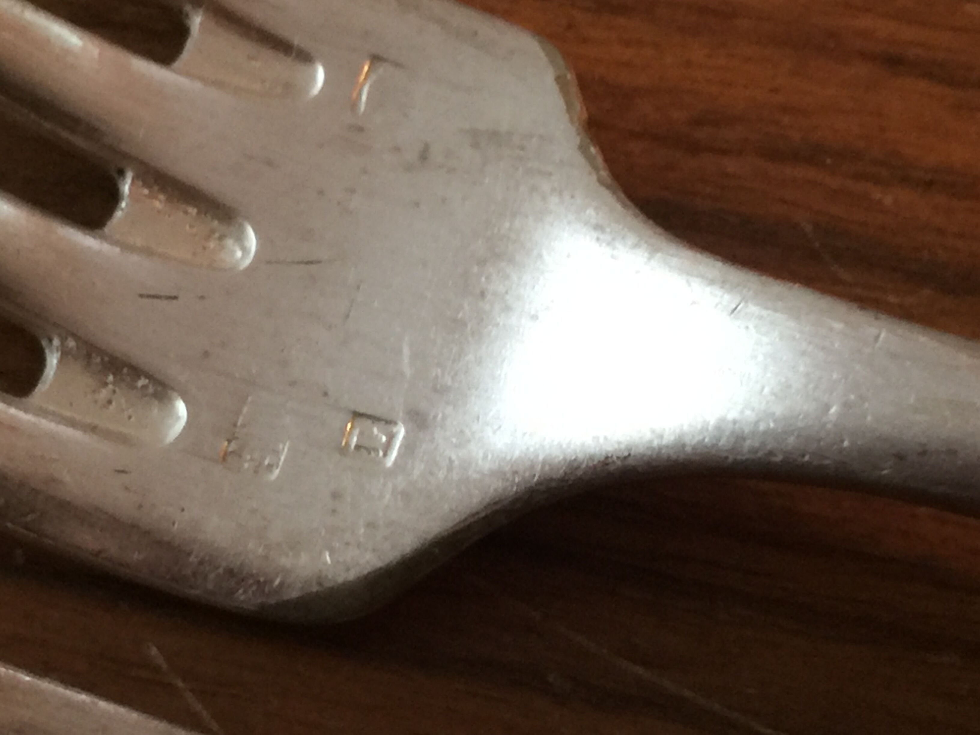 Silver metal cutlery