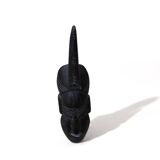 1970 African mask 30cm hand carved tribal statuette wood Baoulé Ivory Coast Vintage old