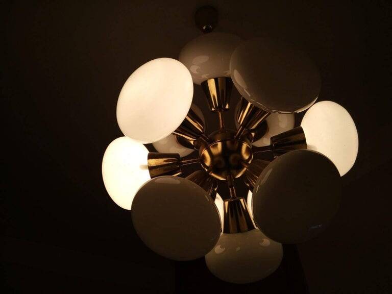 Chandelier Sputnik Kamenický Šenov, années 1970