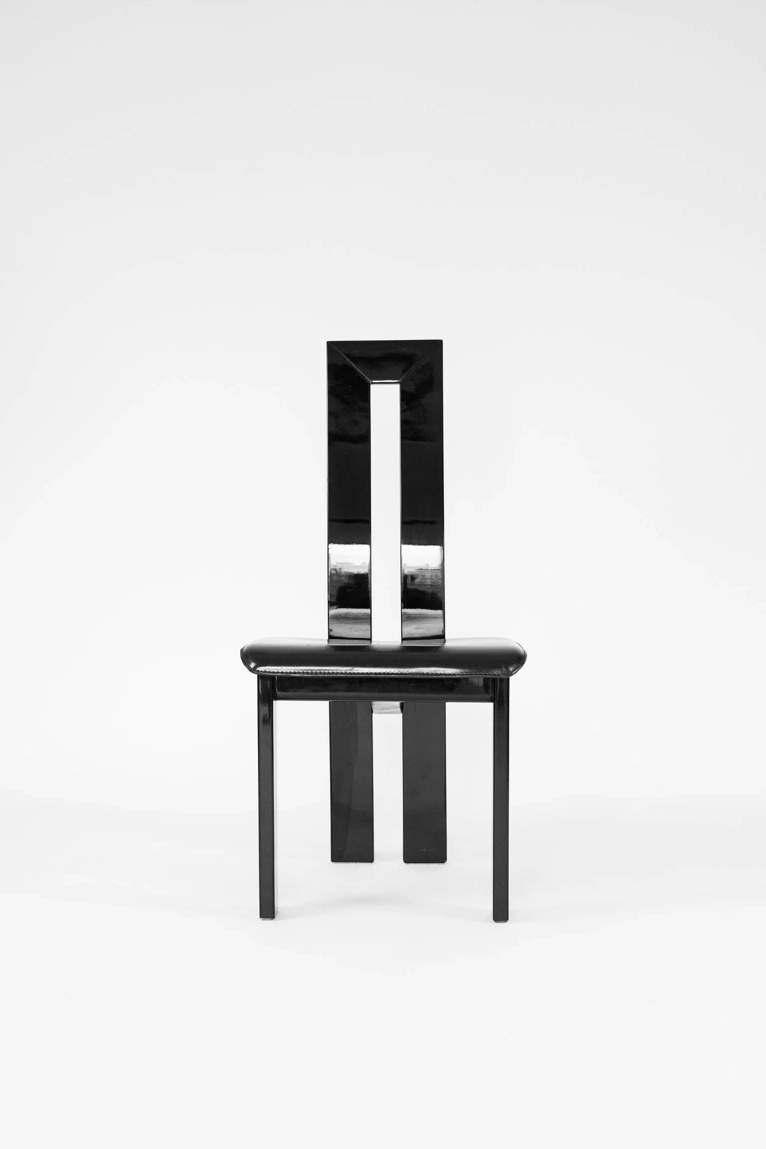 Set of 4 postmodern chairs by Pietro Constantini - Italy 1980s