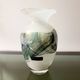 Vase en cristal Val Saint Lambert numéroté SK L 1992, Liège, années 1990