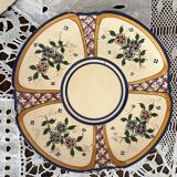 Antique Quimper Henriot earthenware cups and saucers