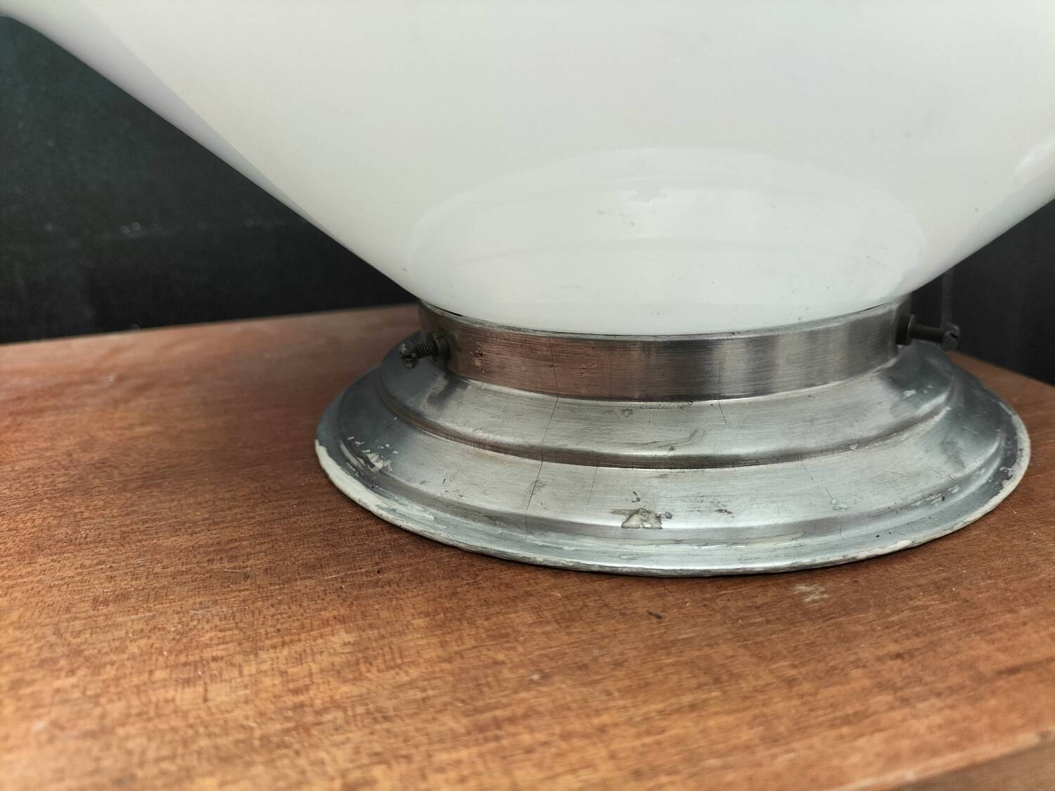 Pair of opaline lamps