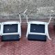 4 Steelcase brown/beige meeting/office chairs with metal base