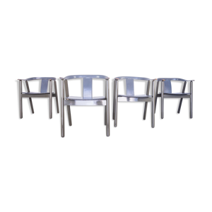 Set de 4 chaises en cuir