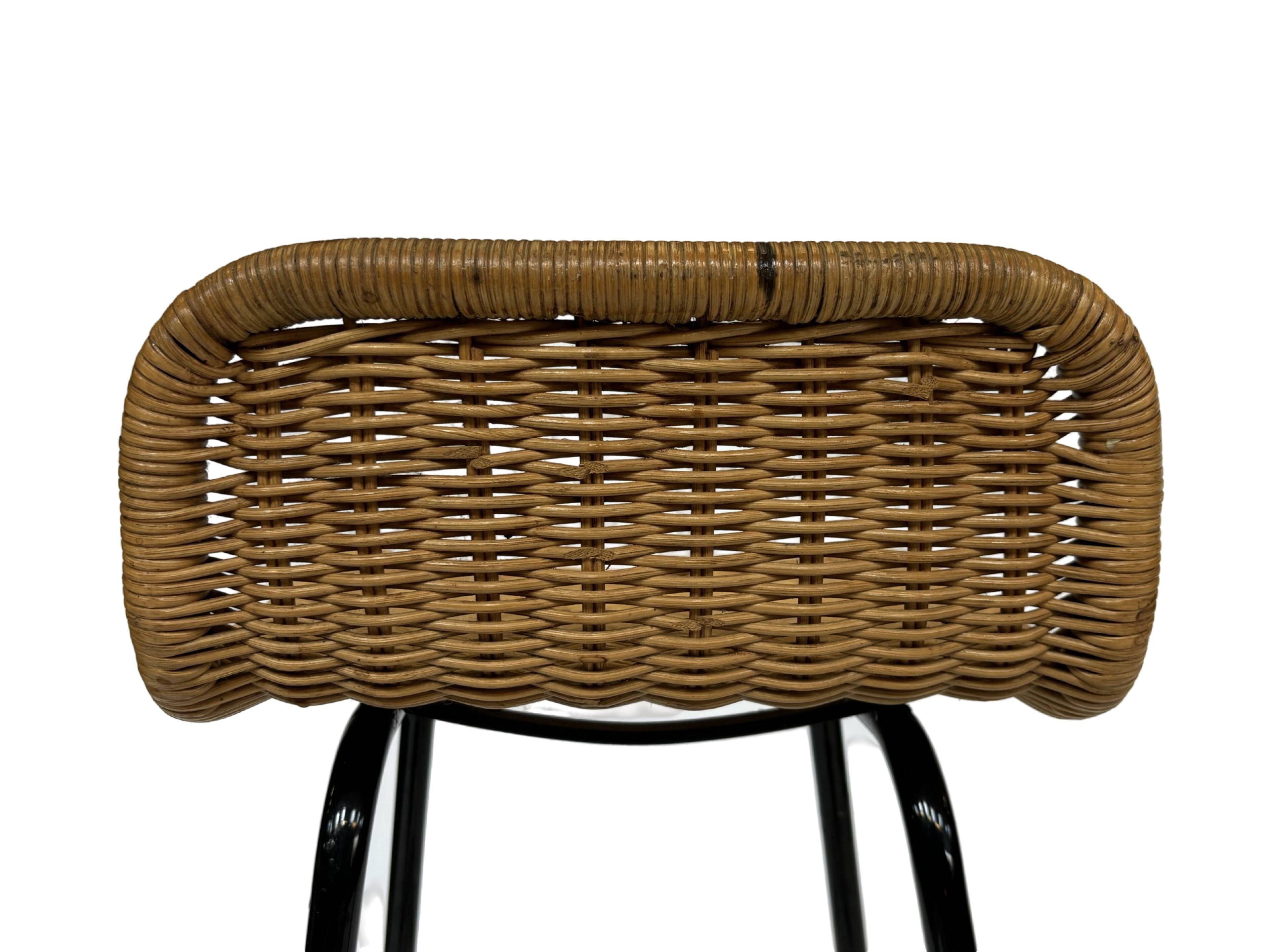 Tabouret de bar vintage Dirk van Sliedregt Rohe Noordwolde 1960 Pays-Bas