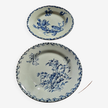 2 old plates from Gien