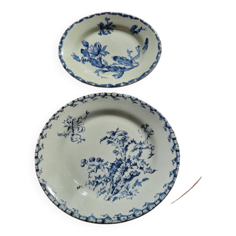 2 old plates from Gien