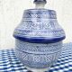 Ancien pot à beurre couvert “jobbana” marocain, Fès, signé Serghini
