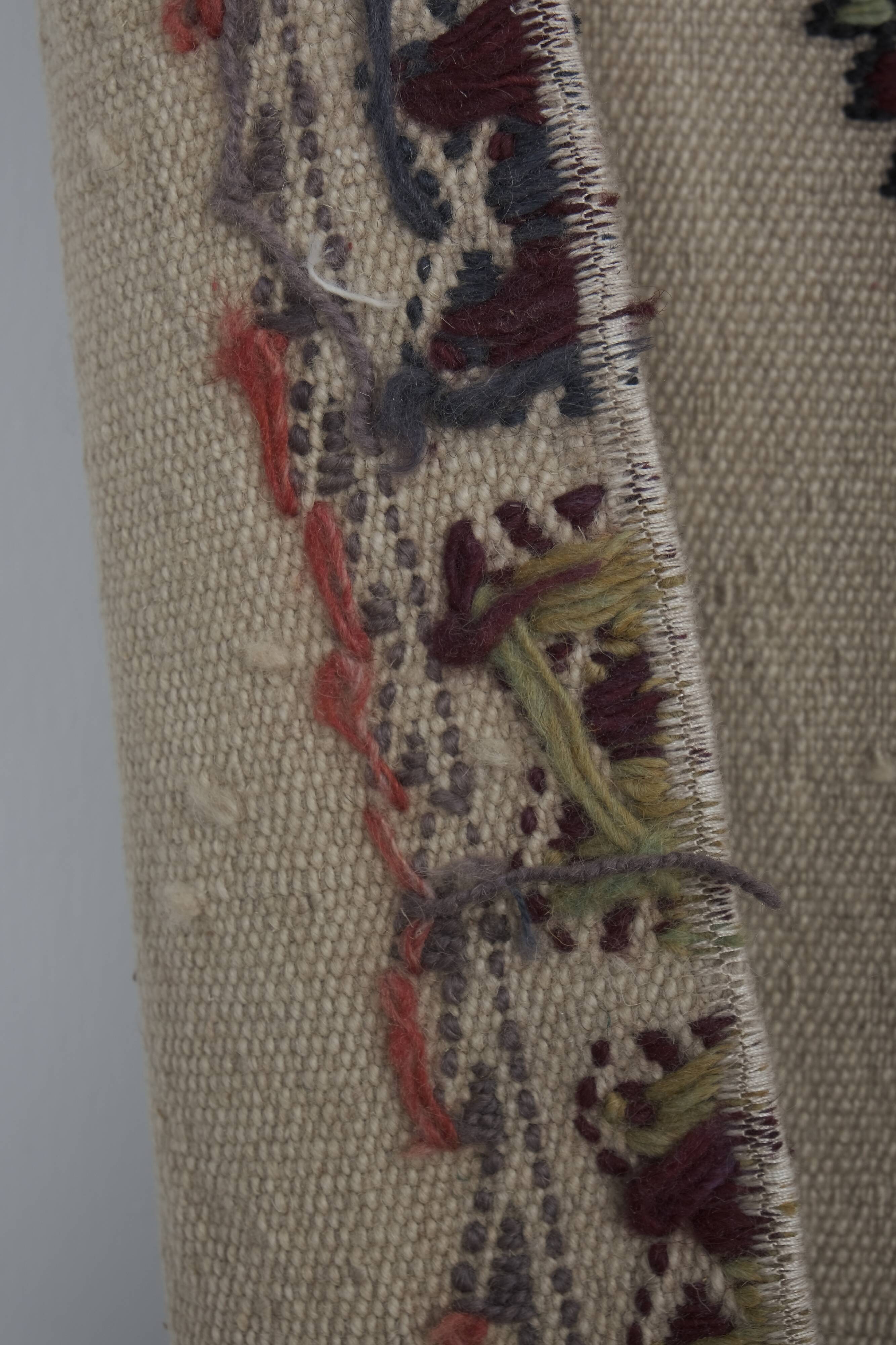 Mid Century Turkish Long Kilim Runner with Modern Design 1'11'' x 13'8''