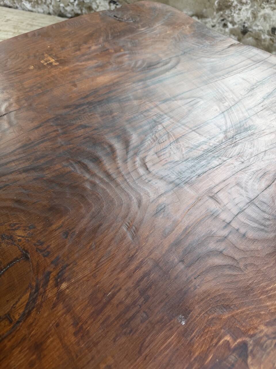 Table basse brutaliste artisanale 1950