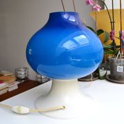 Scandinavian lamp Hans-Agne Jakobsson blue glass 60s