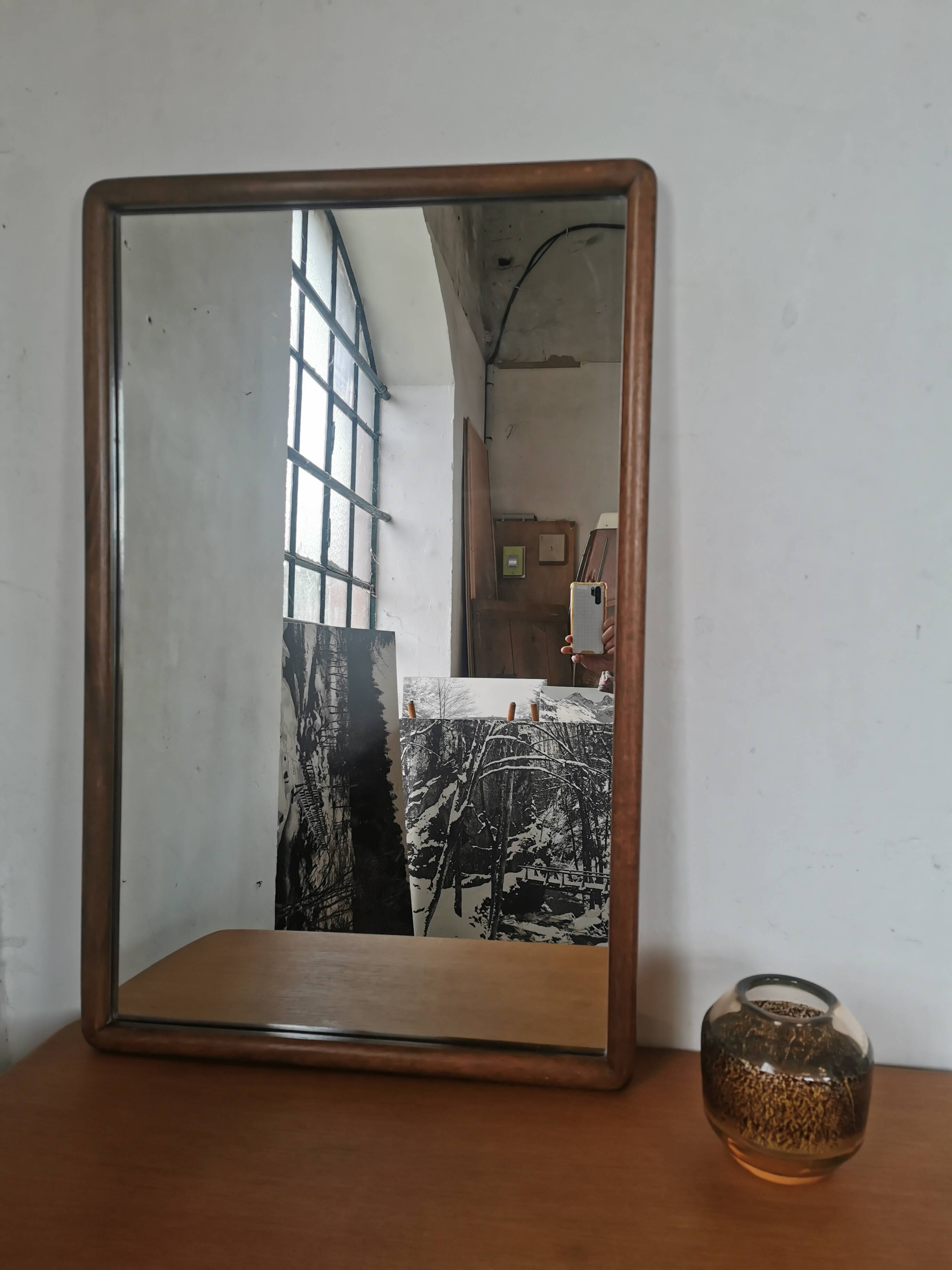 Scandinavian mahogany mirror
