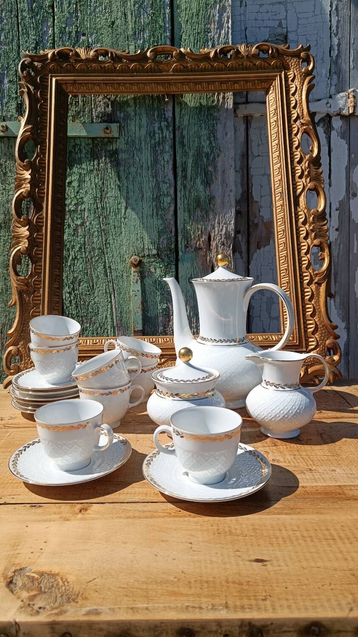 Vintage coffee service in porcelain Seltmann Weiden Bavaria –