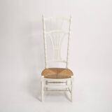 Napoleon 3 shabby white nurse chair