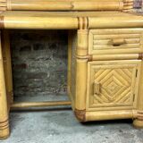 Vintage bamboo dressing table 1970