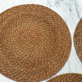 3 wicker and bamboo placemats