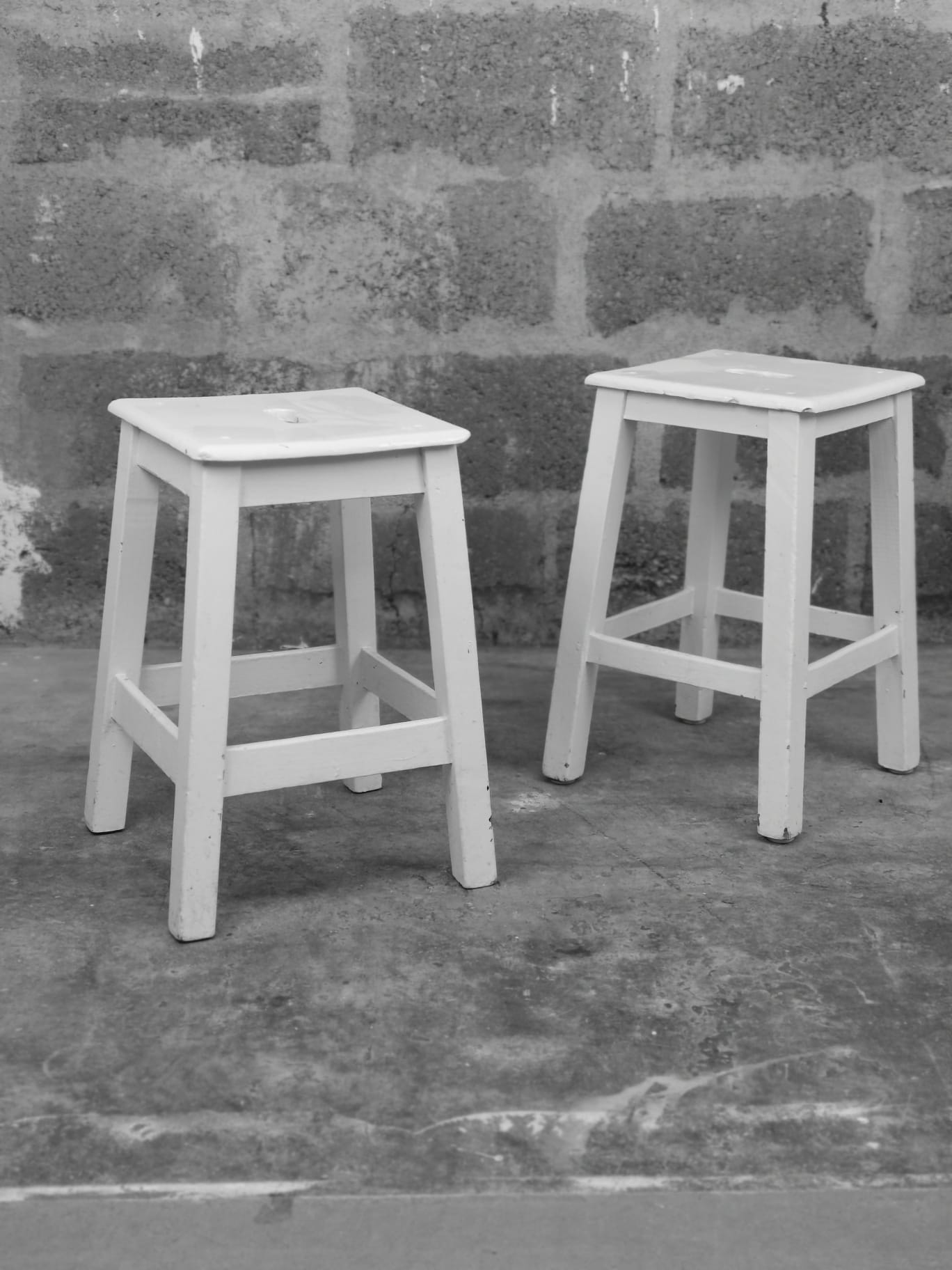 Pair of square stools