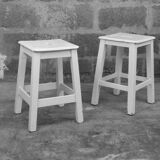 Pair of square stools