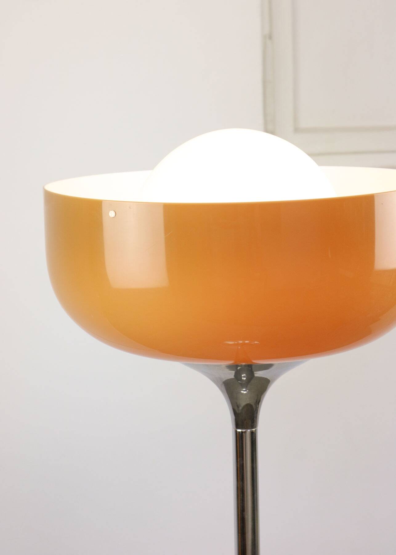 Big Brown Floor Lamp by Luigi Massoni for Guzzini, 1970s