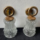 Pair of wall sconces molded glass 60s 70s