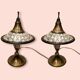 Vintage Crystal Brass Table Lamps, 1960s, Set of 2