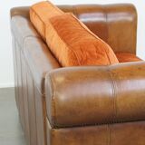 Luxurious 2.5 seater sheepskin leather sofa of top quality