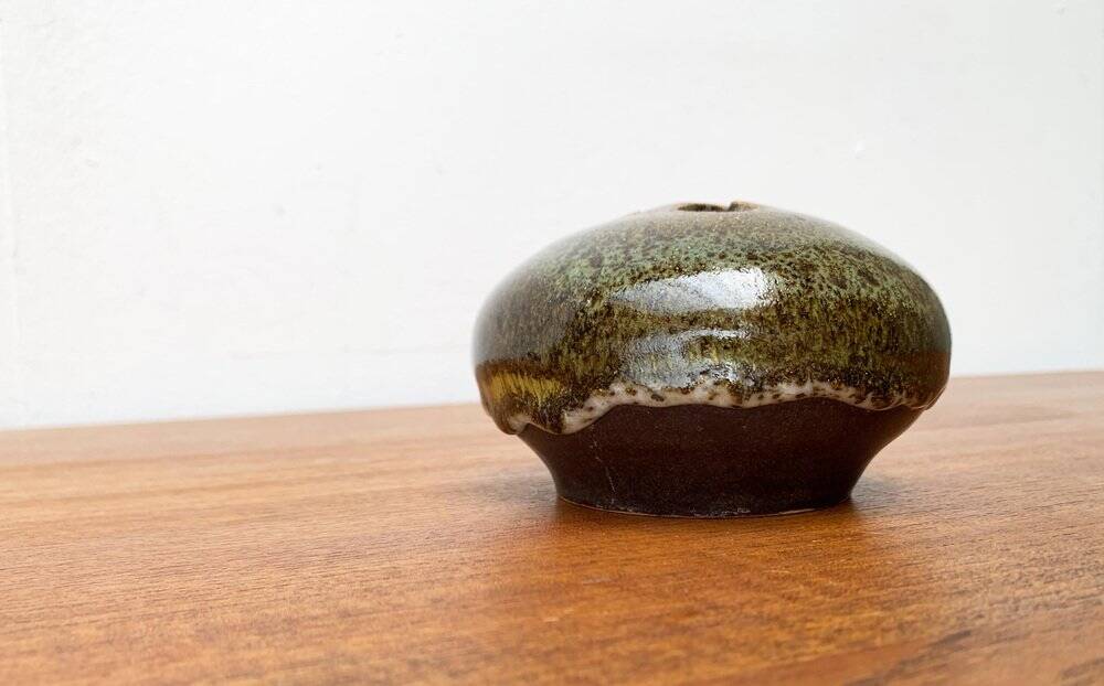 Ikebana vase in studio pottery by German artist Till Sudeck from the mid-century, 1960s.